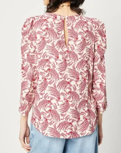Esprit Tops Et Blouses|Blouse fluide imprimée rouge/écru