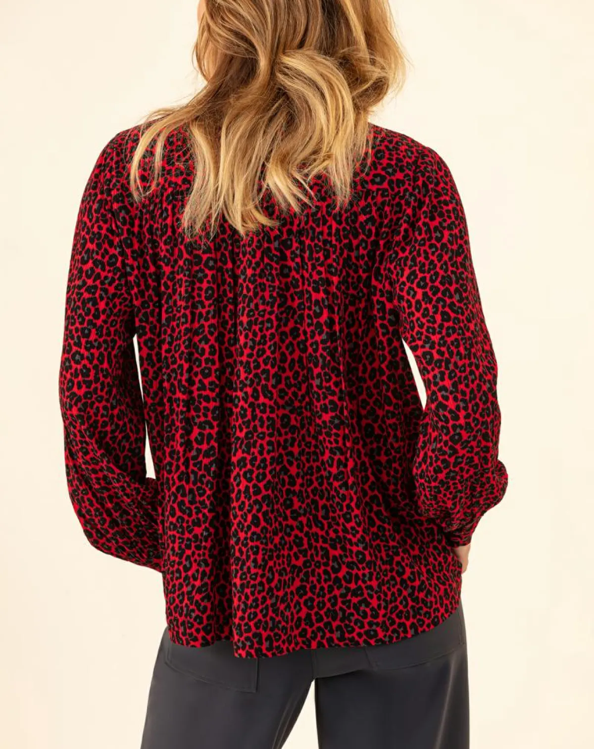 Indies Tops Et Blouses|Blouse Ilan leo rouge