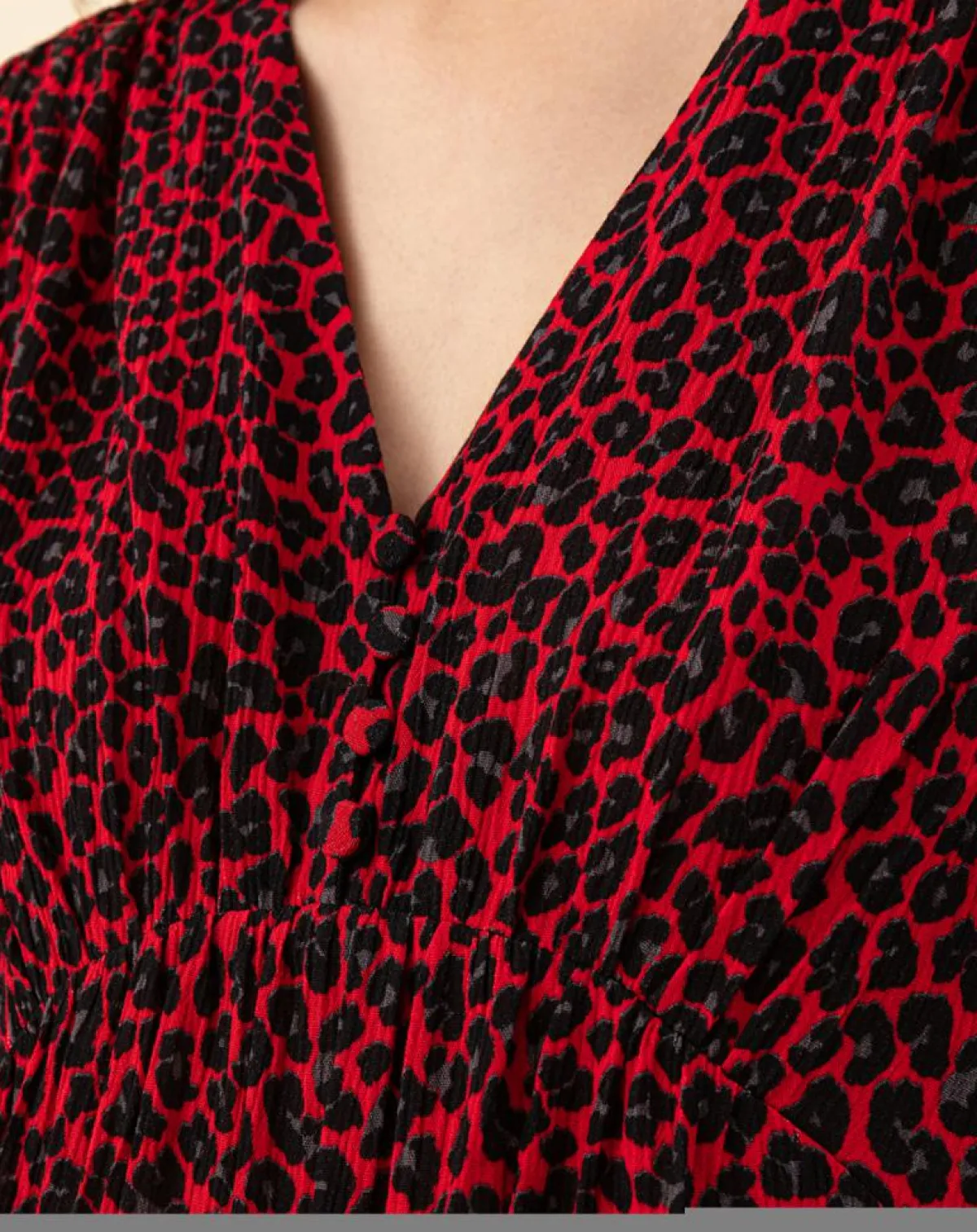 Indies Tops Et Blouses|Blouse Ilan leo rouge