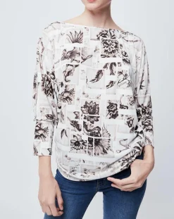 John Galliano Tops Et Blouses|Blouse imprimée blanc/beige