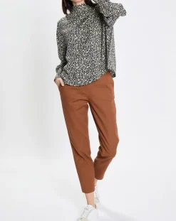 Marc O'Polo Tops Et Blouses|Blouse imprimée fleurs blanc/noir