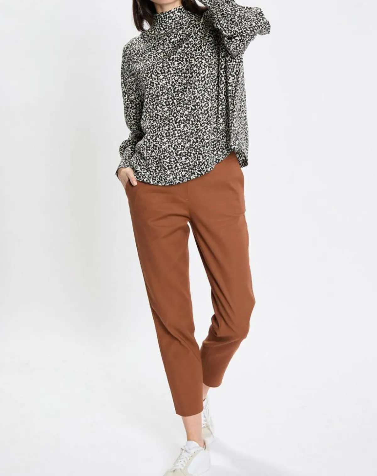 Marc O'Polo Tops Et Blouses|Blouse imprimée fleurs blanc/noir