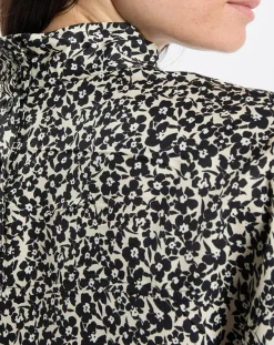 Marc O'Polo Tops Et Blouses|Blouse imprimée fleurs blanc/noir
