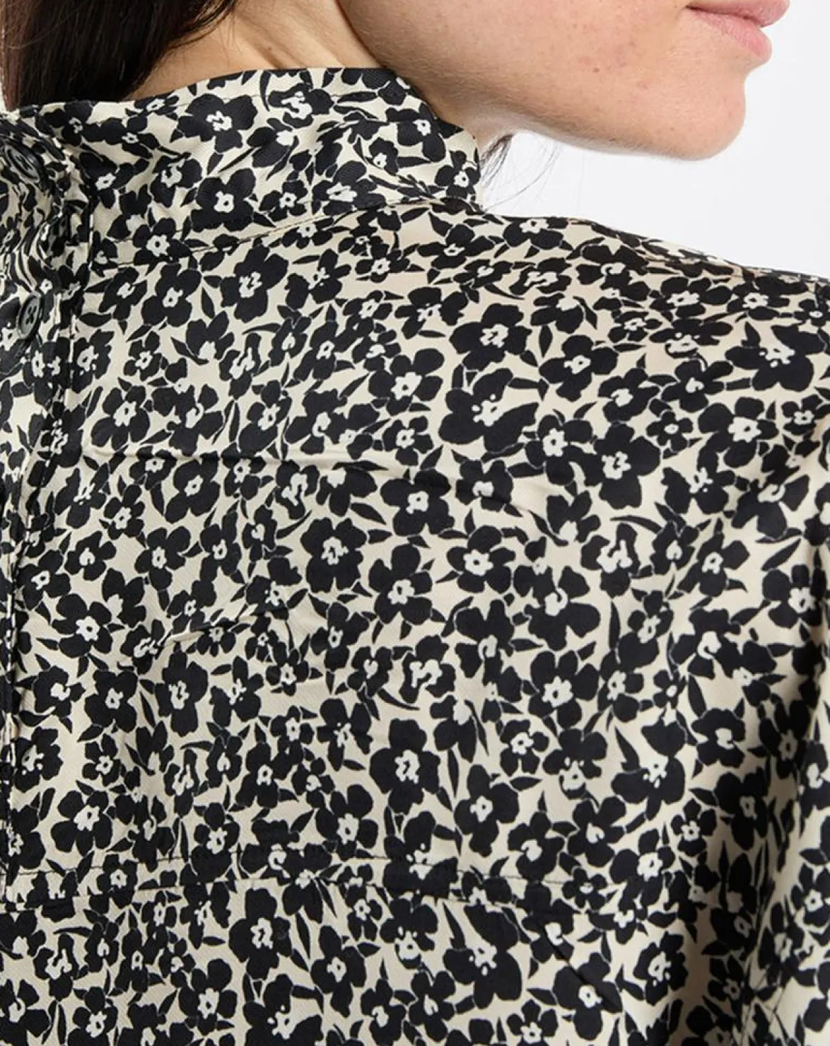 Marc O'Polo Tops Et Blouses|Blouse imprimée fleurs blanc/noir