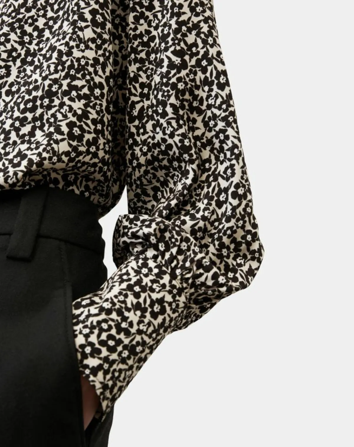 Marc O'Polo Tops Et Blouses|Blouse imprimée fleurs blanc/noir