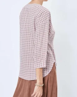 Esprit Tops Et Blouses|Blouse imprimée géométrique blanc/multicolore