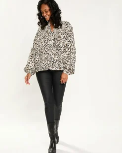 Esprit Tops Et Blouses|Blouse imprimée Leo écrue