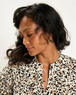 Esprit Tops Et Blouses|Blouse imprimée Leo écrue