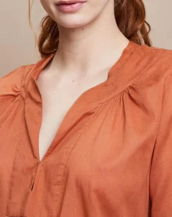 Mare di Latte Tops Et Blouses|Blouse Jampa Lace Detail canyon