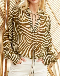 Lauren Vidal Tops Et Blouses|Blouse Jane verte