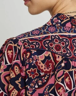 Suncoo Tops Et Blouses|Blouse Latimy imprimée rouge/bleu/rose