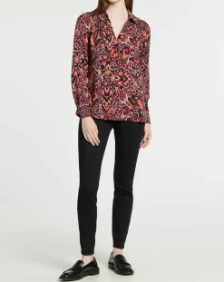 Suncoo Tops Et Blouses|Blouse Latimy imprimée rouge/bleu/rose