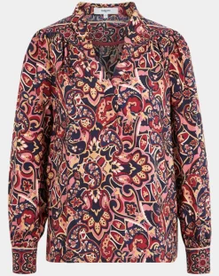 Suncoo Tops Et Blouses|Blouse Latimy imprimée rouge/bleu/rose