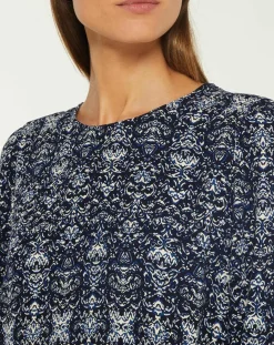 Yerse Tops Et Blouses|Blouse Leandra bleu marine