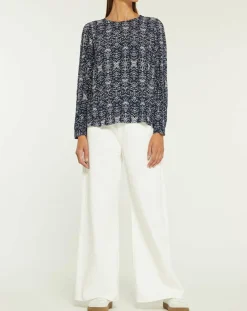 Yerse Tops Et Blouses|Blouse Leandra bleu marine