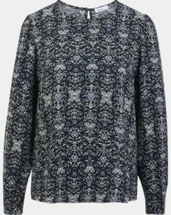 Yerse Tops Et Blouses|Blouse Leandra bleu marine