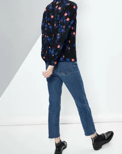 Suncoo Tops Et Blouses|Blouse Lexane fluide à motifs bleu klein