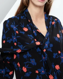 Suncoo Tops Et Blouses|Blouse Lexane fluide à motifs bleu klein