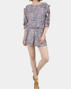 Molly Bracken Tops Et Blouses|Blouse manches fantaisies imprimée multicolore