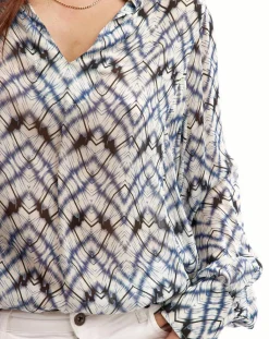 Lauren Vidal Tops Et Blouses|Blouse Mia indigo/écru