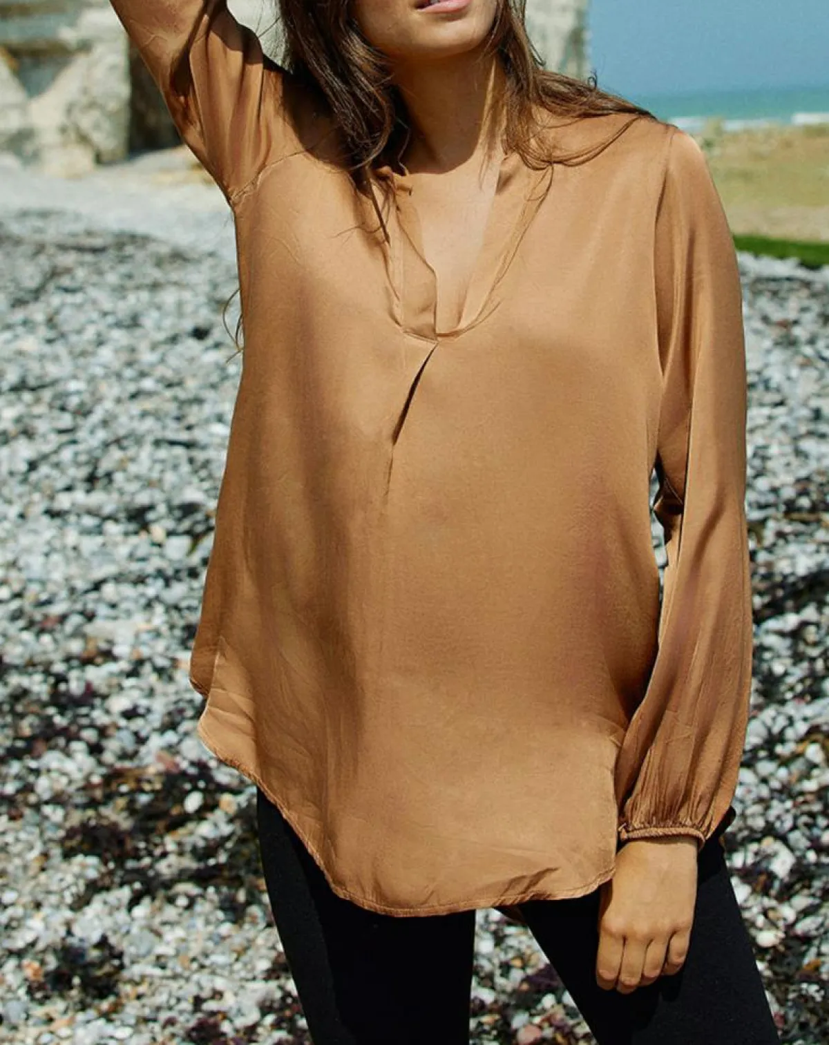 Lauren Vidal Tops Et Blouses|Blouse Nola havane