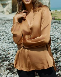 Lauren Vidal Tops Et Blouses|Blouse Nola havane