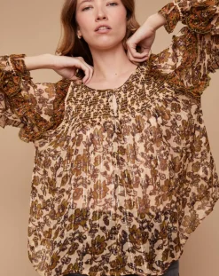 Louizon Tops Et Blouses|Blouse Ottis imprimée vanille