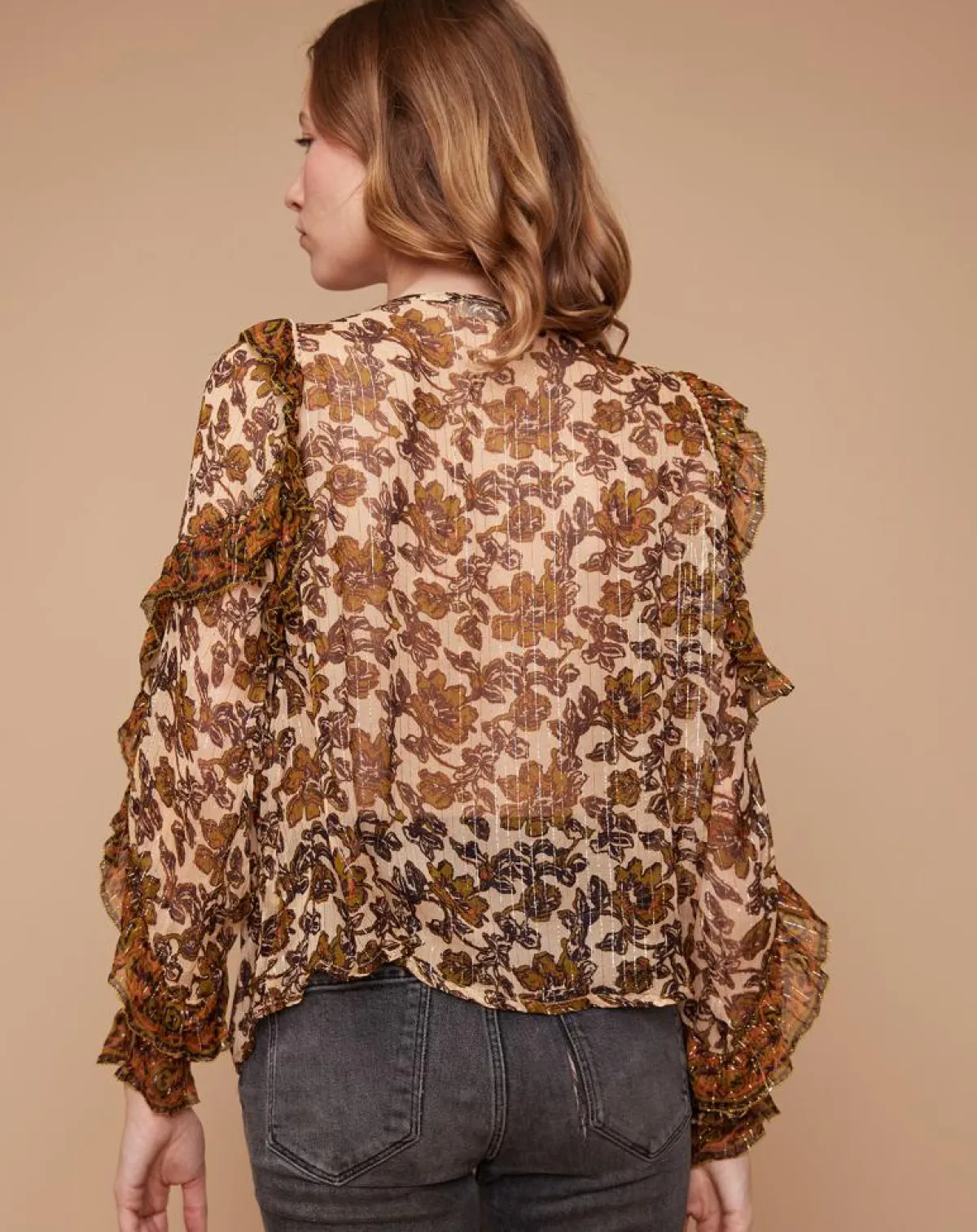 Louizon Tops Et Blouses|Blouse Ottis imprimée vanille