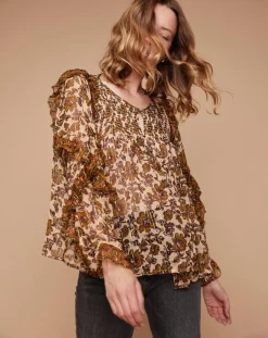 Louizon Tops Et Blouses|Blouse Ottis imprimée vanille
