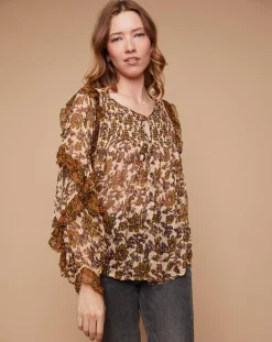 Louizon Tops Et Blouses|Blouse Ottis imprimée vanille