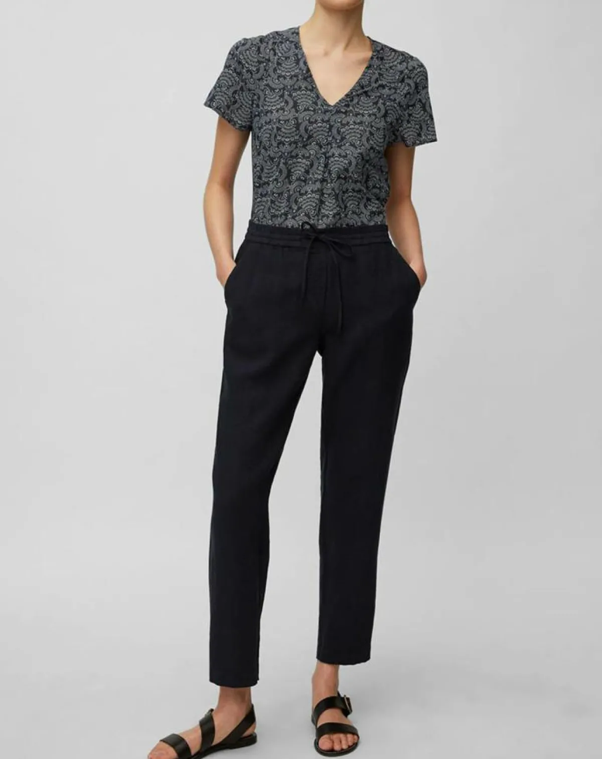 Marc O'Polo Tops Et Blouses|Blouse paisley imprimée bleu/blanc