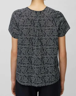 Marc O'Polo Tops Et Blouses|Blouse paisley imprimée bleu/blanc