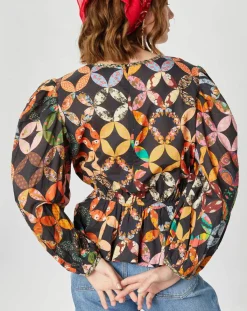 Manoush Tops Et Blouses|Blouse Patchwork 70 noire