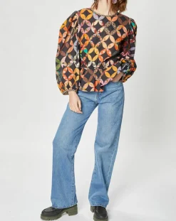 Manoush Tops Et Blouses|Blouse Patchwork 70 noire