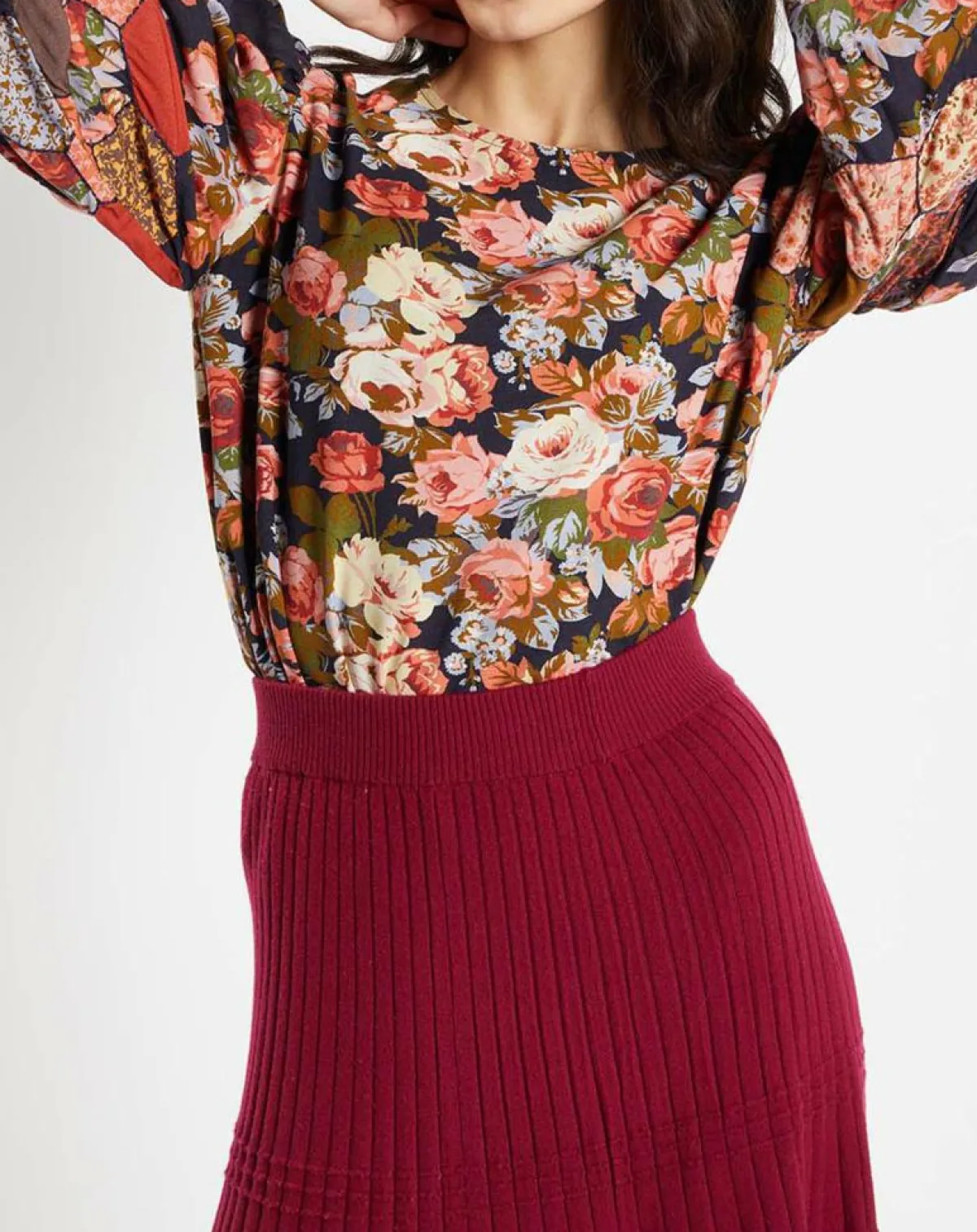 Manoush Tops Et Blouses|Blouse Patchwork encre