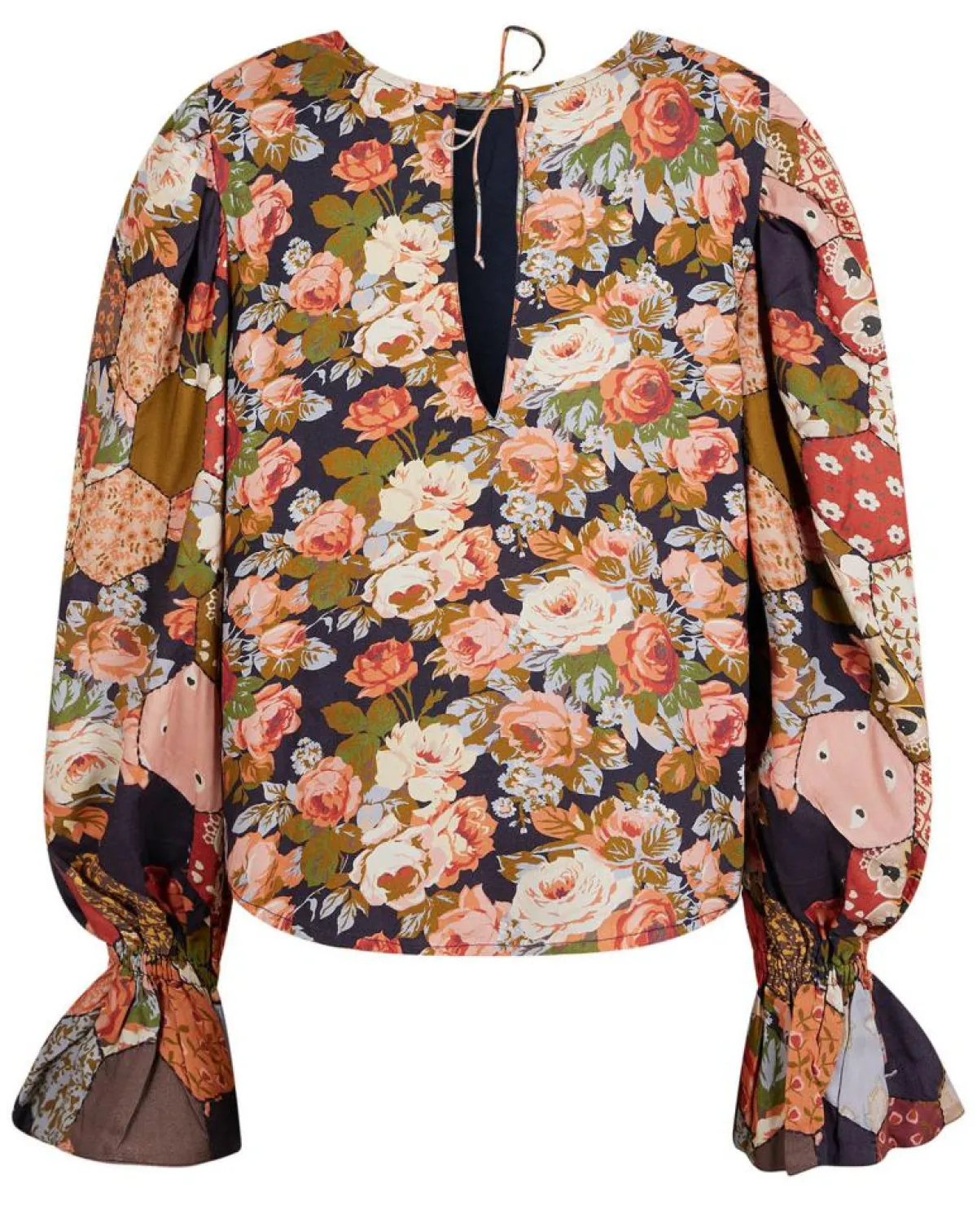 Manoush Tops Et Blouses|Blouse Patchwork encre