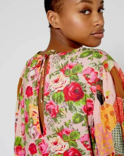 Manoush Tops Et Blouses|Blouse Patchwork rose