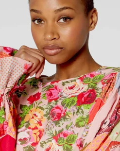 Manoush Tops Et Blouses|Blouse Patchwork rose