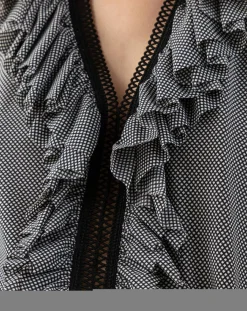 Indies Tops Et Blouses|Blouse Paulette micro carreaux