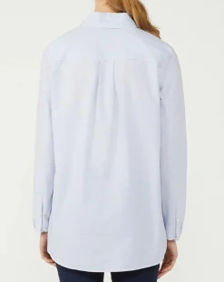 Marc O'Polo Tops Et Blouses|Blouse Popelin rayée bleue