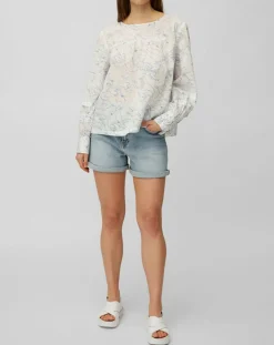 Marc O'Polo Tops Et Blouses|Blouse print sirène blanc/bleu