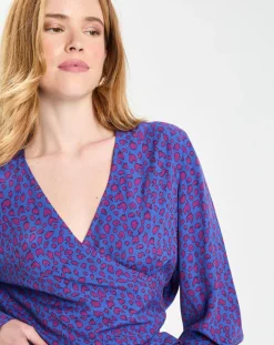 Galeries Lafayette Tops Et Blouses|Blouse Print Tori bleu/violet