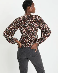 Galeries Lafayette Tops Et Blouses|Blouse Print Traviata 2 noir/rouge