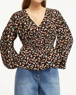 Galeries Lafayette Tops Et Blouses|Blouse Print Traviata 2 noir/rouge
