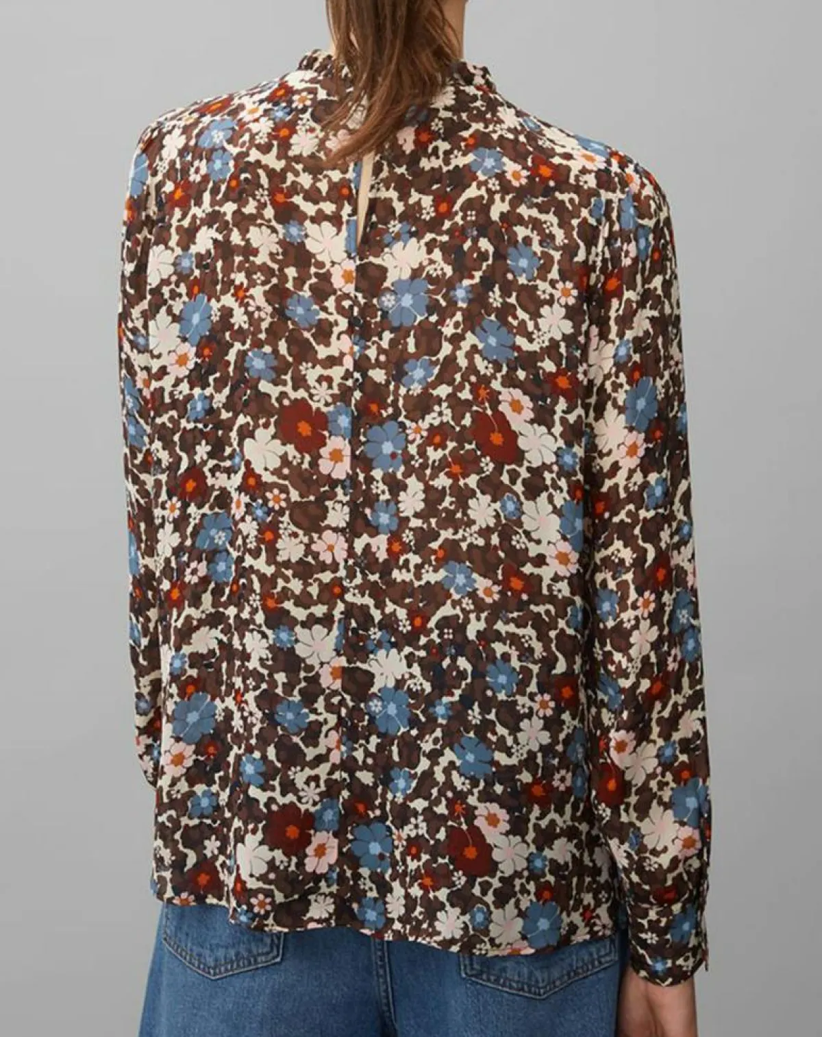Marc O'Polo Tops Et Blouses|Blouse Romantique Fleur marron/multicolore