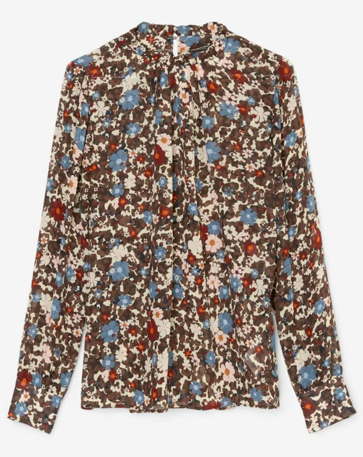 Marc O'Polo Tops Et Blouses|Blouse Romantique Fleur marron/multicolore