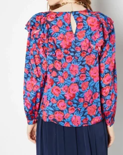 La Petite Etoile Tops Et Blouses|Blouse satinée Lexa rose/bleu