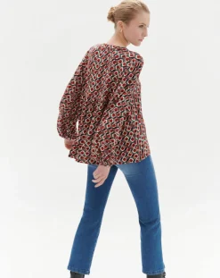 Caroll Tops Et Blouses|Blouse Tess imprimée rouge