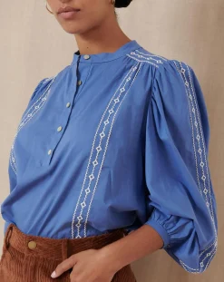 Garance Paris Tops Et Blouses|Blouse Tevy bleue