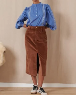 Garance Paris Tops Et Blouses|Blouse Tevy bleue